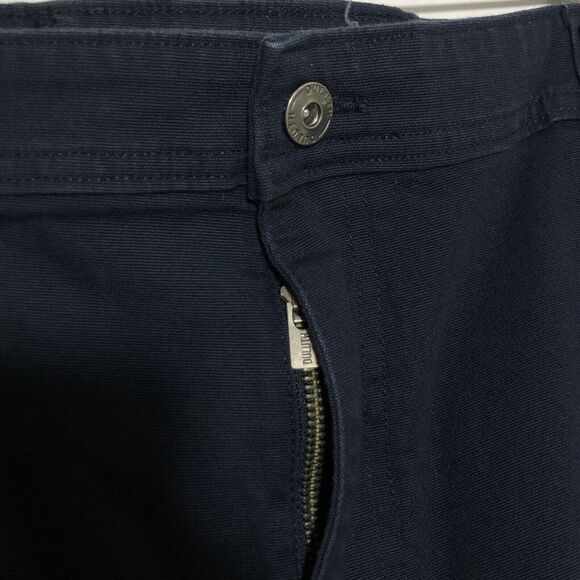 Duluth Trading Pants Mens 44 W 34 Blue Flex Fire Hose Foreman Canvas Workwear - Picture 4 of 14